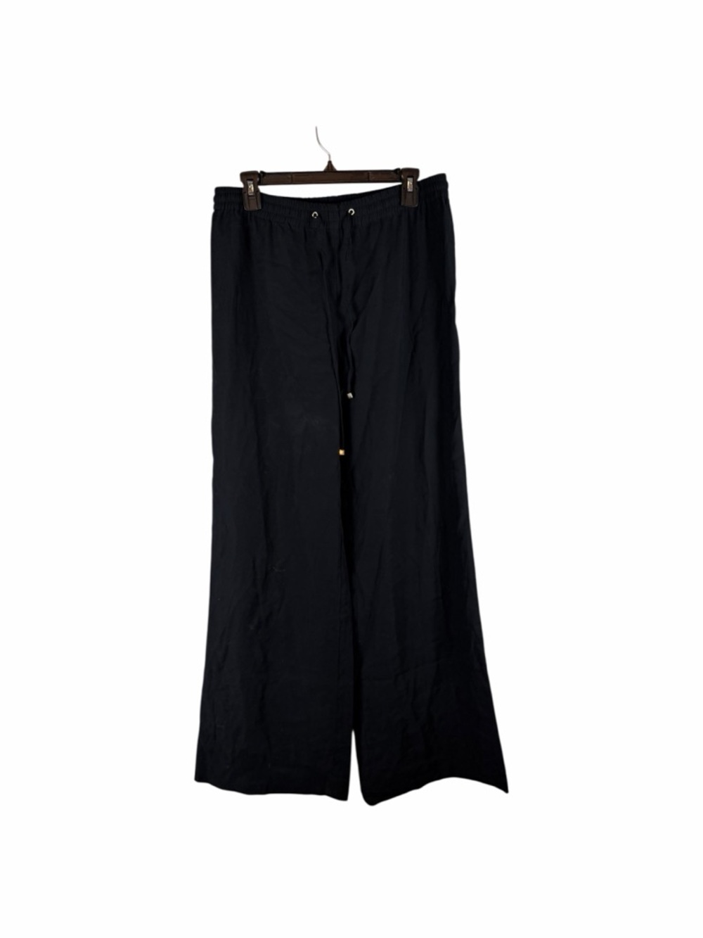 Calvin Klein Black Wide Leg Pull On Drawstring Pants Size M